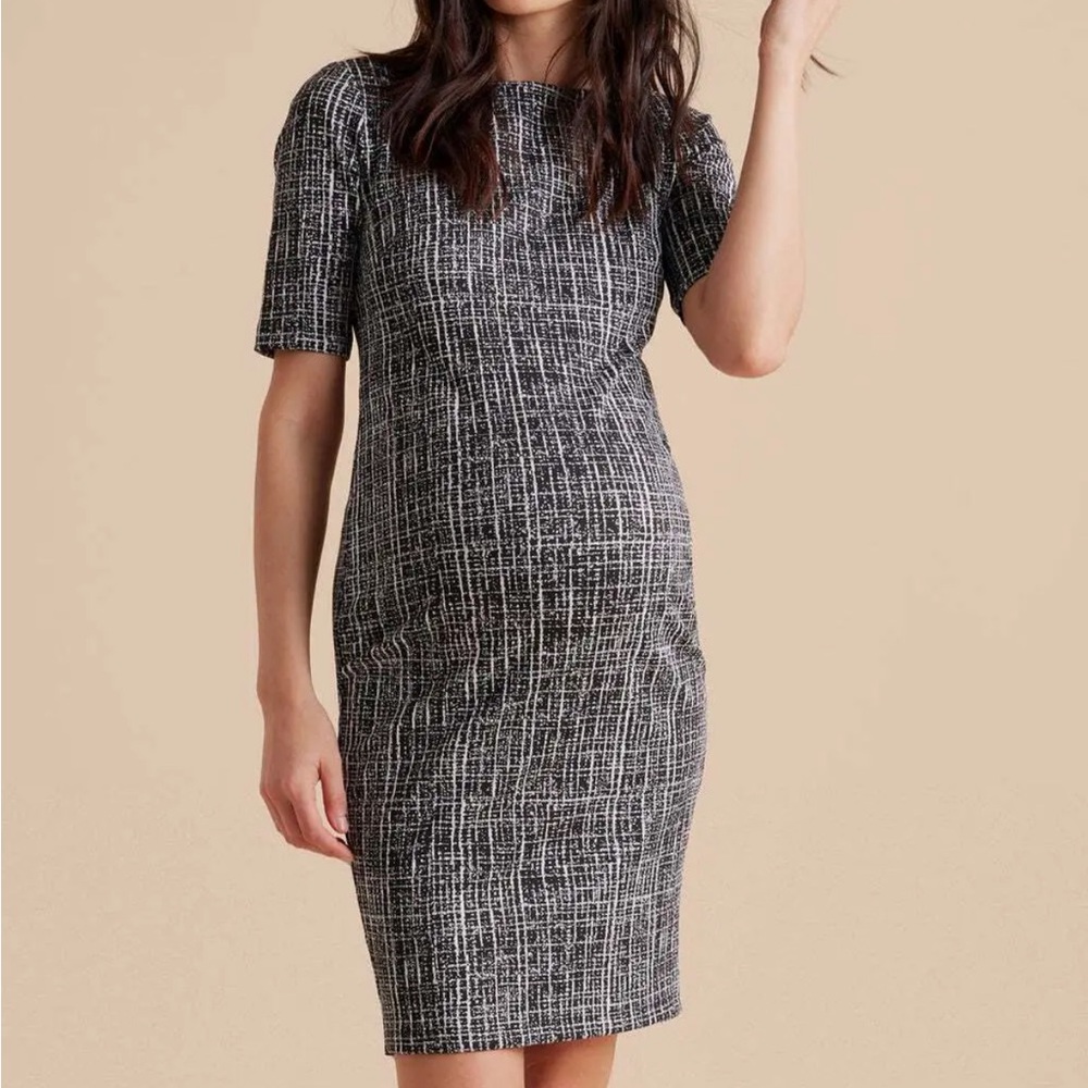 A Pea in the Pod Maternity Textured Ponte Dress - NWT